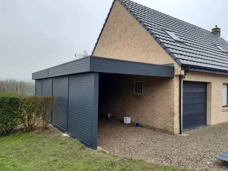 carport Auteuil avec porte coulissante
